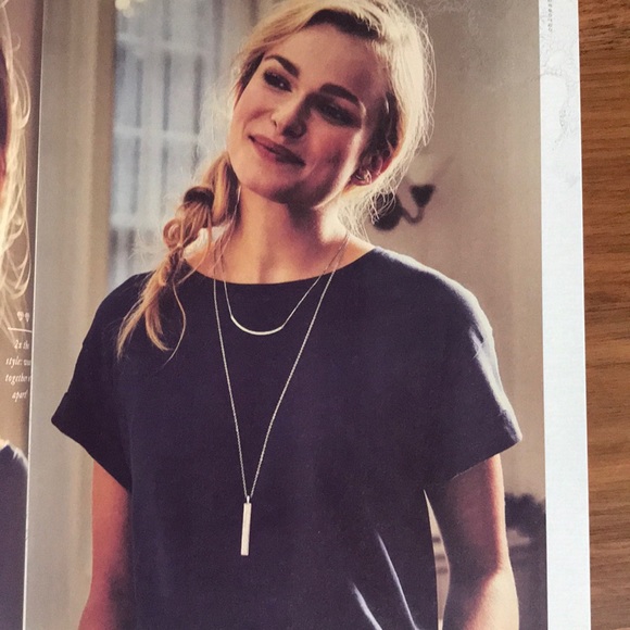 NWOT Pavé Long Bar Necklace - Picture 5 of 5